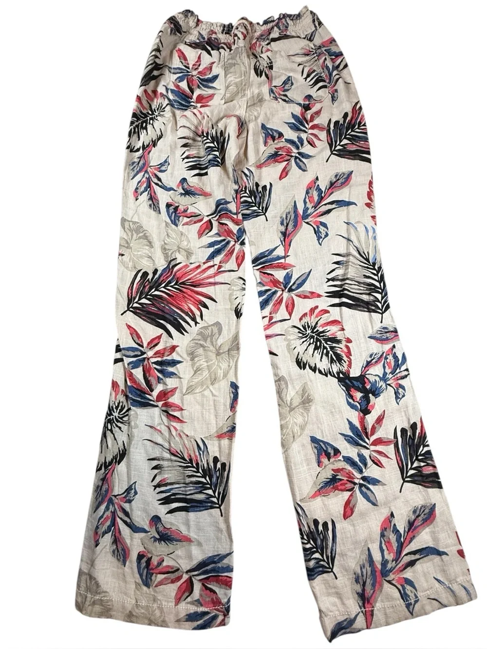 Cali 1850 Tropical Floral Wide Leg Pants Womens Size Small NWT